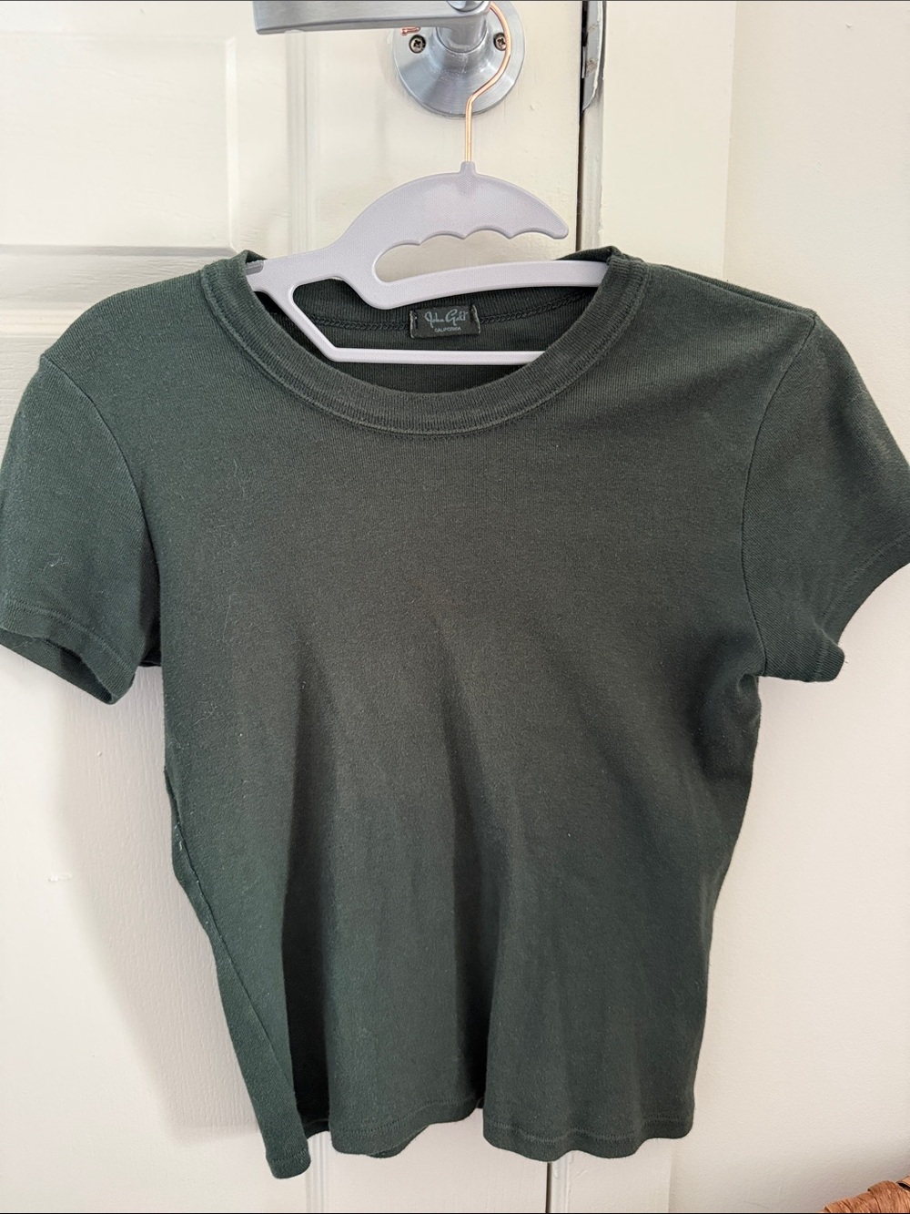 Brandy Melville Dark Green Short Sleeve Crew Tee